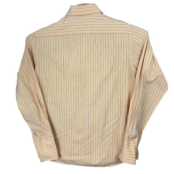 Vtg J. Ferrar Dress Shirt Mens L 16-16.5 Orange Pinstripe Modern Fit Button-Up - Picture 2 of 11